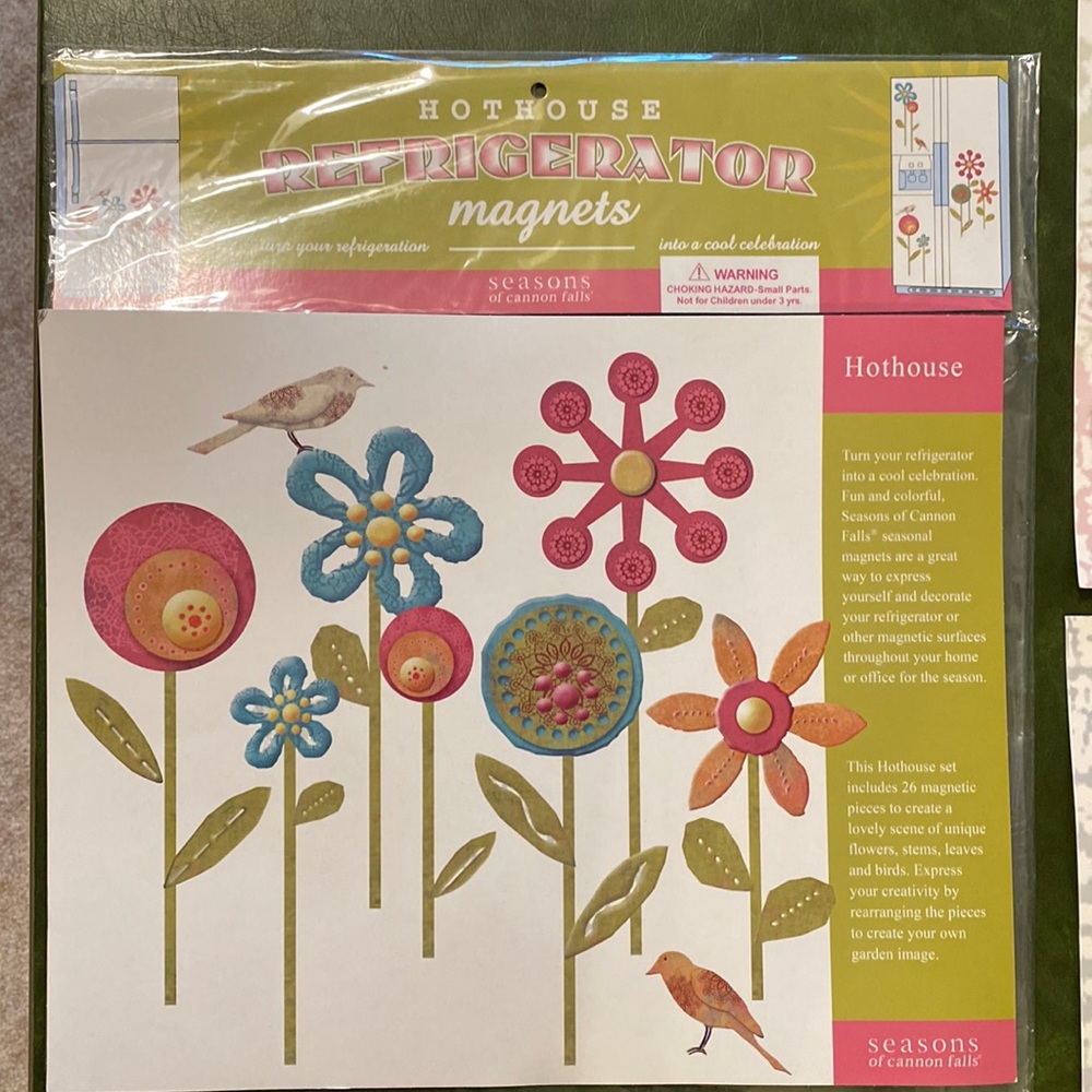 Seasonal Refrigerator Magnets - Spring Flower Garden